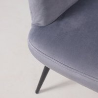 Интерьерное кресло AksHome Oda (серый велюр HCJ-40/черный)