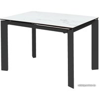 Кухонный стол M-City Corner 120 High Gloss 614М04878 (Statuario керамика/черный)