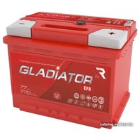 Автомобильный аккумулятор Gladiator EFB 77 R+ (77 А·ч)