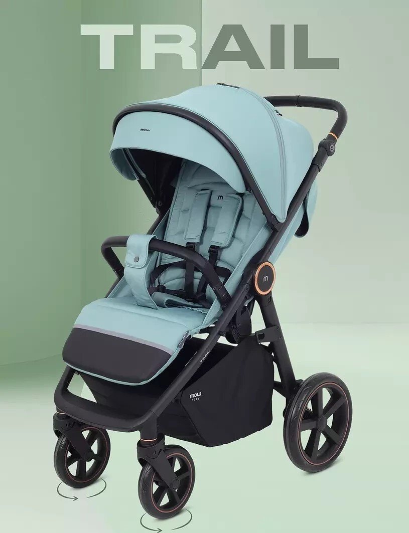 Коляска прогулочная «книга» MOWbaby Trail 2025 MB090 (зеленый)