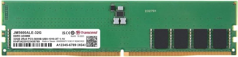 

Оперативная память Transcend JetRam 32ГБ DDR5 5600МГц JM5600ALE-32G