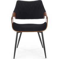 Стул с подлокотниками Halmar K586 (черный/орех)