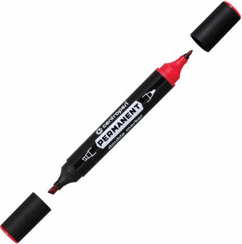 Маркер перманентный Centropen 6 1666 0104 (красный)