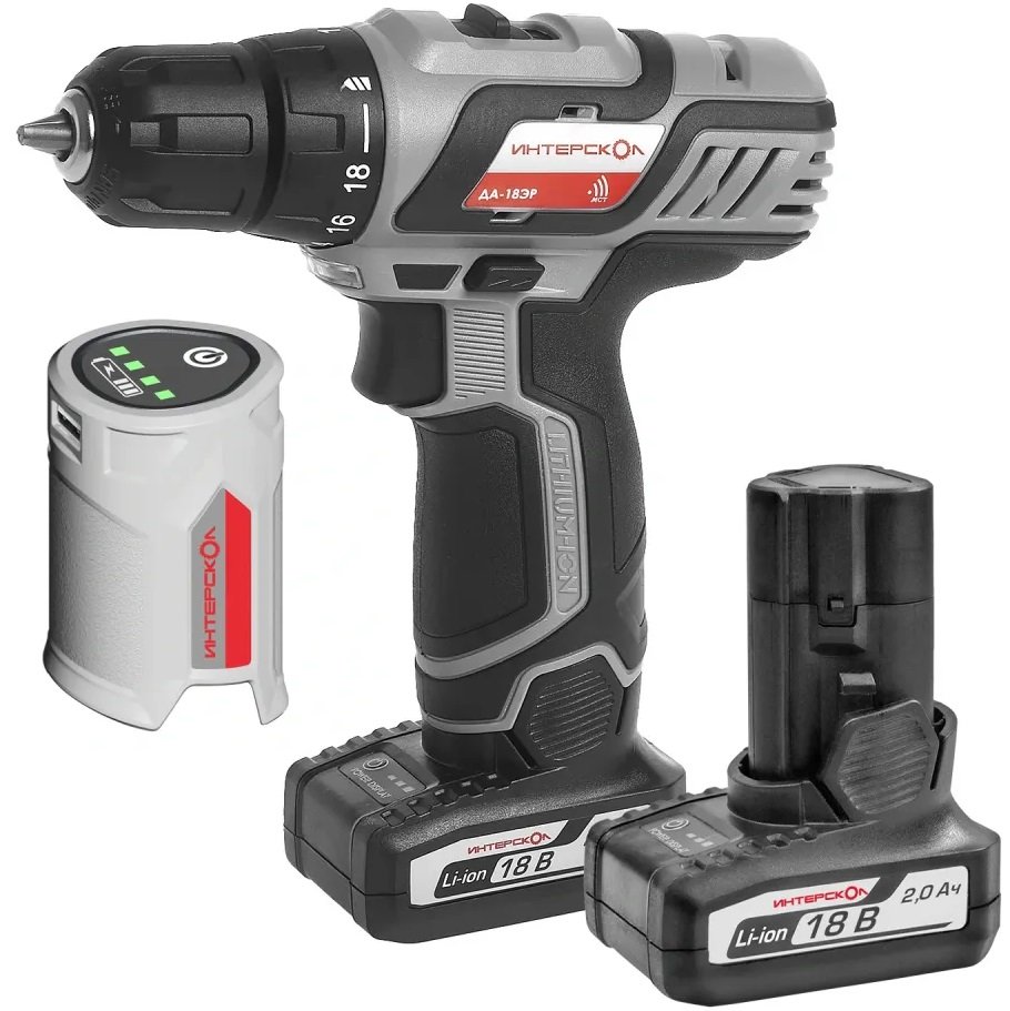 

Дрель-шуруповерт Интерскол ДА-18ЭР 436.2.2.15 (с 2-мя АКБ)