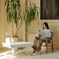 Стол-трансформер Levmar Apollo D78/S64 (белый/белые опоры)