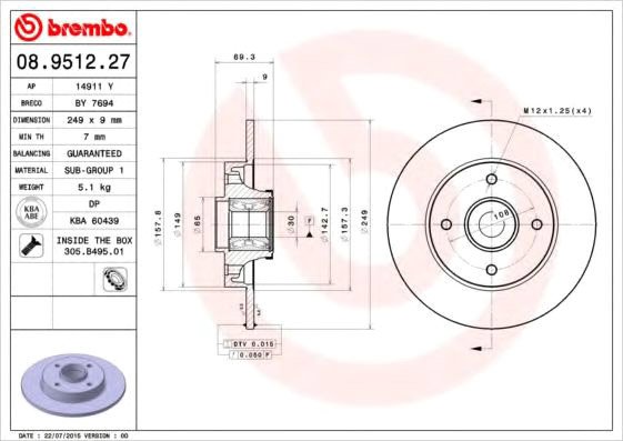 

Brembo 08951227