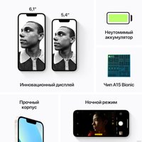 Смартфон Apple iPhone 13 128GB Восстановленный by Breezy, грейд C (звездный)