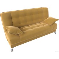Диван Лига диванов Анна 110678 (микровельвет, желтый)