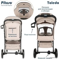 Коляска прогулочная «книга» Pituso Toledo EVA (капучино)