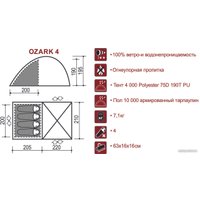 Кемпинговая палатка Indiana Ozark 4