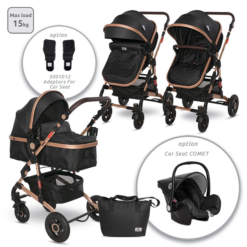 

Универсальная коляска Lorelli Alba Premium Set 2023 (2 в 1, black)