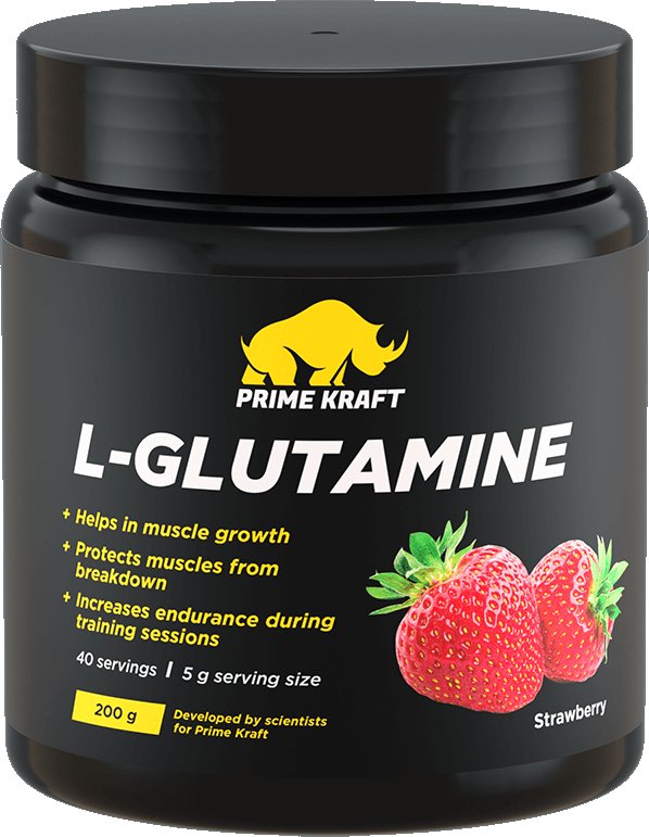 

L-глютамин Prime Kraft L-Glutamine (200г, клубника)