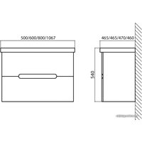  BelBagno Тумба под умывальник Luxury-600-2C-SO-TL (tortora lucido)