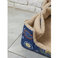 Лежак Lanatex 169 22215 (71x69x1.5, синий/бежевый)