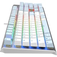 Клавиатура A4Tech Fstyler FS100 Neon (серебристый/голубой)