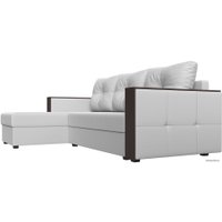 Угловой диван Лига диванов Валенсия Лайт левый (экокожа, белый)