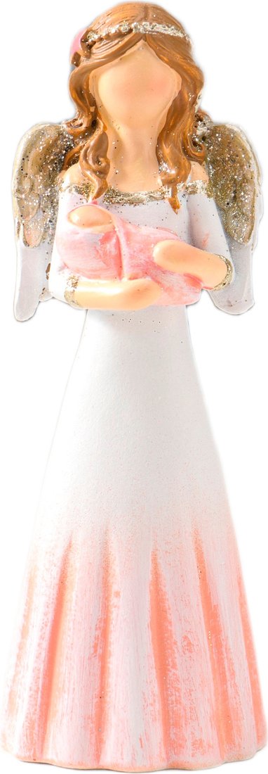 Статуэтка Sima-Land Девушка-ангел в светло-розовом платье, с младенцем 10927831