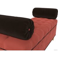 Банкетка Лига диванов Глория 113676 (микровельвет коралловый/коричневый/коричневый)