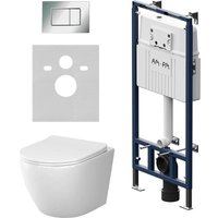 Унитаз подвесной AM.PM Master Fit IS100251.801900 (хром глянцевый, с кнопкой смыва)