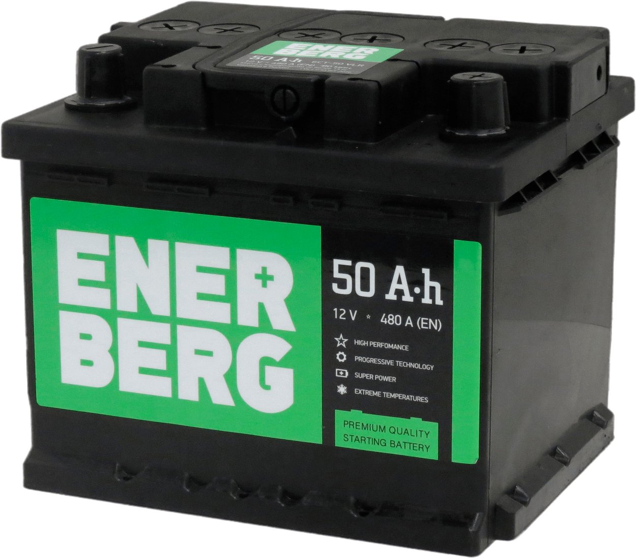 

Автомобильный аккумулятор Enerberg 50 R+ низк. (50 А·ч)