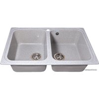 Кухонная мойка GranAlliance G-53 (серый, с сифоном)