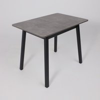 Кухонный стол Мамадома Tirk radial-94 раздвижной 94-126х64 (дымчатая керамика/черный)