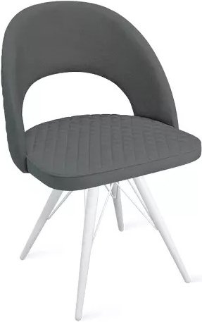 

Стул Трия Гэтсби К3 (белый матовый/микровелюр Jercy Graphite)