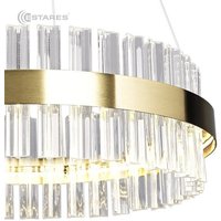 Подвесная люстра Estares Sofia 100W R-APP-500x1000-Gold/Clear-220-IP20_Ч
