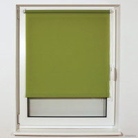 Рулонные шторы Brabix Лен 40x175 (зеленый)