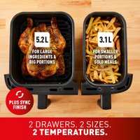 Аэрогриль (аэрофритюрница) Tefal Dual Easy Fry Essential XXL Air Fryer EY901N (черный)