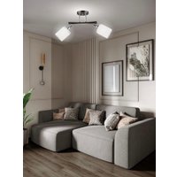 Припотолочная люстра Aitin Pro НПБ 02-2x60-101 N5959/2 (кофе/хром)