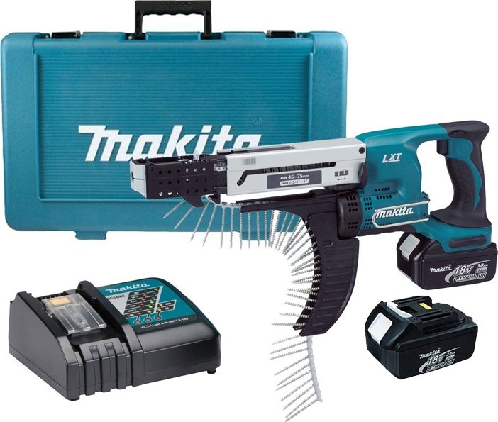 

Шуруповерт для гипсокартона Makita DFR750RFE (с 2-мя АКБ, кейс)