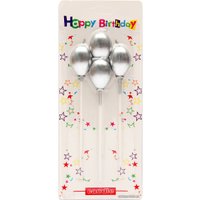 Набор свечей для торта Miland Серебряные шары С-2463 (4 шт)