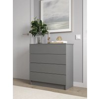 Комод Горизонт Нео 760 4 ящика (серый графит)