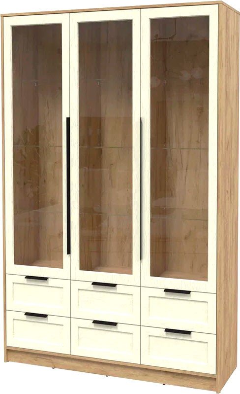 

Шкаф-витрина Интерлиния Концепт Тренд КТ-ШВ3 (дуб золотой/дуб снежный)