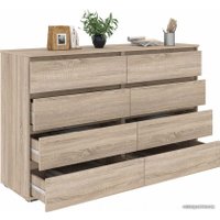 Комод Кортекс-мебель Бари 160 8ш (дуб сонома/дуб сонома/дуб сонома)