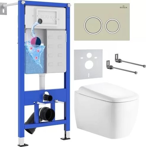 

Унитаз подвесной Roxen StounFix Dual Fresh 968511