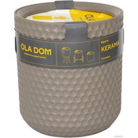 Кашпо Ellastik Plast Ola Dom Kerama (5л, мокко)