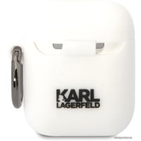 Чехол CG Mobile Karl Lagerfeld для AirPods1/2 KLACA2SILKCW (белый)