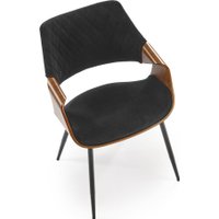 Стул с подлокотниками Halmar K586 (черный/орех)