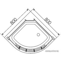 Душевая кабина Erlit ER3508P-C4 80x80