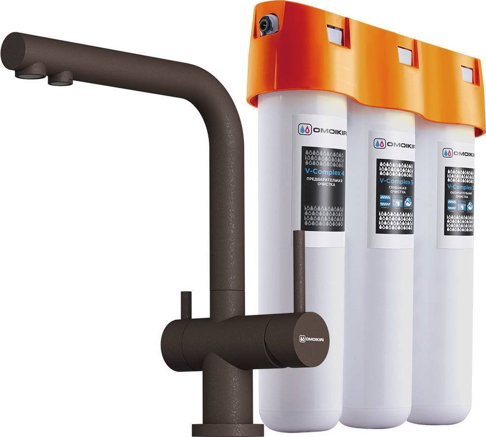 

Смеситель Omoikiri Nagano-DC-P + Pure drop Lite