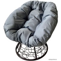 Кресло M-Group Пончик 12320409 (черный ротанг/серая подушка)