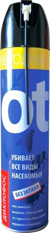 

Аэрозоль против насекомых Rubit Дихлофос ot 600 мл