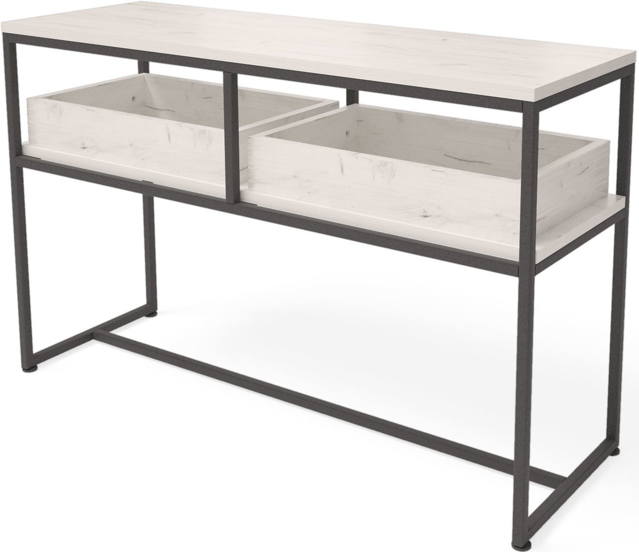 

Консольный стол Millwood Пекин 1 120x40 (дуб белый craft/черный)