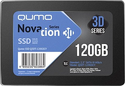 

SSD QUMO Novation 3D TLC 120GB Q3DT-120GSCY