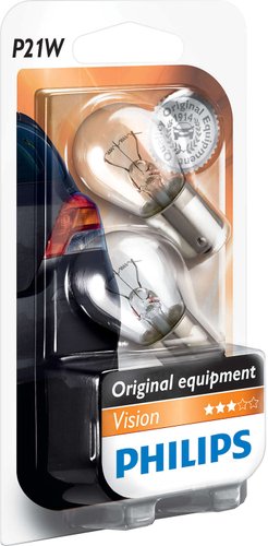 Лампа накаливания Philips P21W Vision 2шт [12498B2]