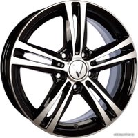 Литые диски Vector V217 16x6" 5x112мм DIA 57.1мм ET 48мм Черный с алмазной проточкой