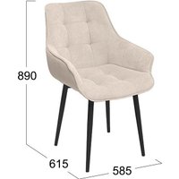 Стул Трия Шато конус Т2 (черный муар/велюр бежевый)