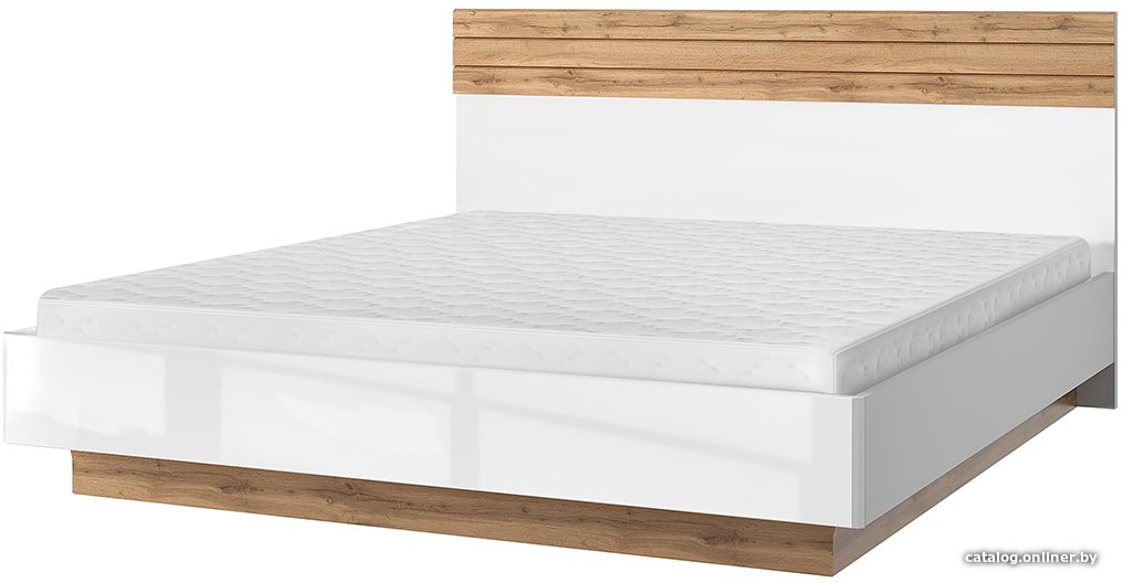 Кровать Anrex Taurus 180 с ПМ 708230 180x200 (дуб вотан/белый)